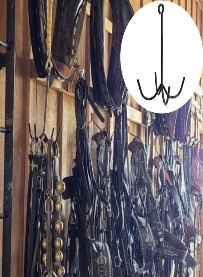 خطافات خيول HDYEGY مكونة من قطعتين بأربعة شوكات، خطافات متينة للإسطبلات والحظائر والمقطورات - Image 4